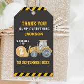 Thanks for Building Memories – Construction Party Cadeaulabel