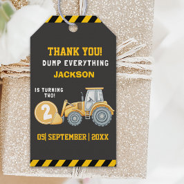 Thanks for Building Memories – Construction Party Cadeaulabel