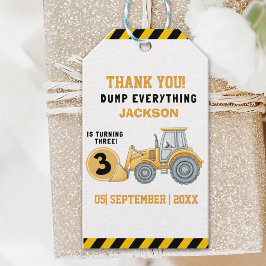 "Thanks for Building Memories –Construction Party Cadeaulabel