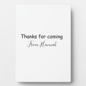 thanks for coming add name text message babyshower fotoplaat (voorkant)