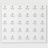 thanks for coming add name text message gold heart cadeaupapier (Vlak)