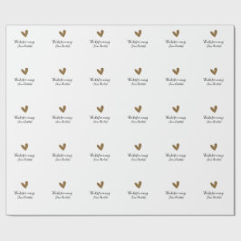 thanks for coming add name text message gold heart cadeaupapier