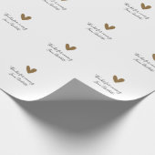 thanks for coming add name text message gold heart cadeaupapier (Hoek)