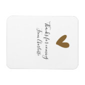 thanks for coming add name text message gold heart magneet (Horizontaal)