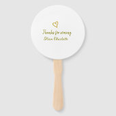 thanks for coming add name text message golden hea handwaaier (Voorkant)