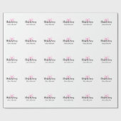 thanks for coming add name text message pink bow f cadeaupapier (Vlak)