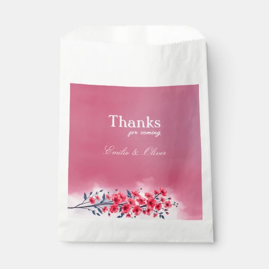 Thanks for coming and your name bedankzakje (Voorkant)