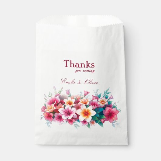 Thanks for coming and your name bedankzakje (Voorkant)