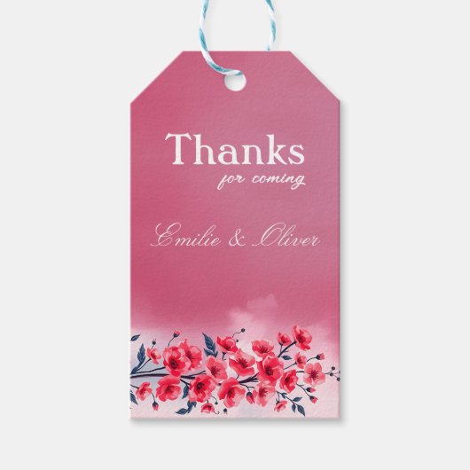 Thanks for coming and your name cadeaulabel (Voorkant)