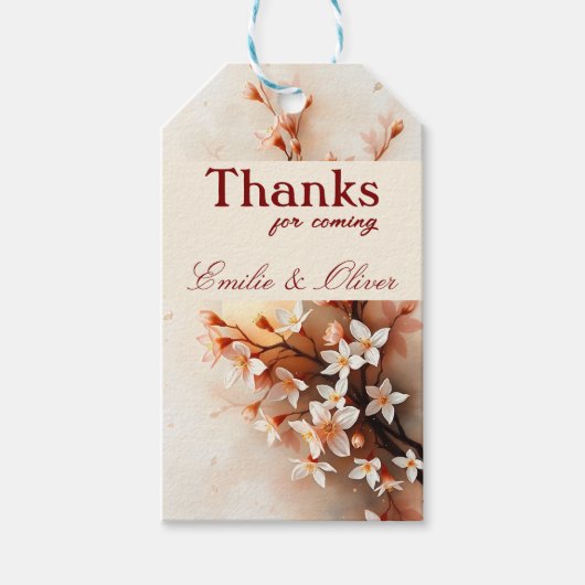 Thanks for coming and your name cadeaulabel (Voorkant)