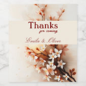 Thanks for coming and your name wijn etiket (Enkel label)