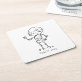 Thanks for coming skull kartonnen onderzetters (Schuin)