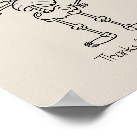 Thanks for coming skull poster (Hoek)