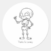 Thanks for coming skull ronde sticker (Voorkant)