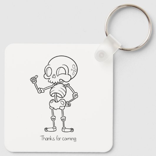 Thanks For coming skull Sleutelhanger (Achterkant)