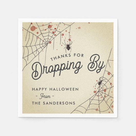 Thanks For Dropping By Halloween Party Servet (Voorkant)