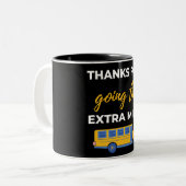 Thanks For Going Tweekleurige Koffiemok (Voorkant links)