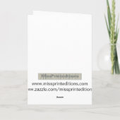 Thanks for Great Meal Bedankkaart (Achterkant)