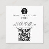 Thanks For Helping Me Grow Card – Discount Vierkante Visitekaartje (Achterkant)