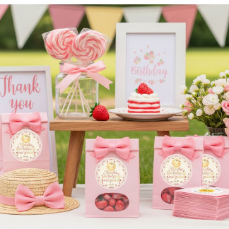 Thanks for Helping Me Grow Garden party Strawberry Ronde Sticker