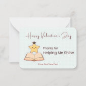 Thanks for Helping Me Shine Teacher Card Notitiekaartje (Voorkant)