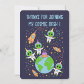 Thanks for Joining My Cosmic Birthday Bash – Space Feestdagenkaart (Voorkant)