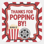 Thanks for Popping By Sticker | Movie Theater  (Voorkant)