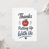 Thanks for Putting Up With Us Kaart (Voorkant / Achterkant in situ)