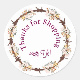 Thanks for Shopping with Us! Ronde Sticker