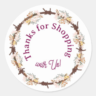 Thanks for Shopping with Us! Ronde Sticker