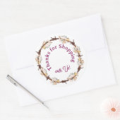Thanks for Shopping with Us! Ronde Sticker (Envelop)