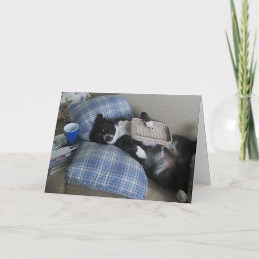 Thanks for the Party with Cute Dog Bedankkaart (Voorkant)