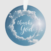 Thanks, God Clouds Photography Blue Sky Ornament (voorkant)