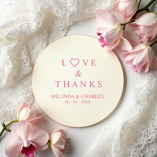 Thanks & Love Quote with heart for Wedding Rubberstempel