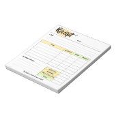 Thanks Order Receipt Form | Small Business Invoice Notitieblok (Linkerzijde)