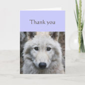 Thanks Sincere White Wolf Animal Scripting Kaart (Voorkant)