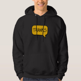 thanks text hoodie