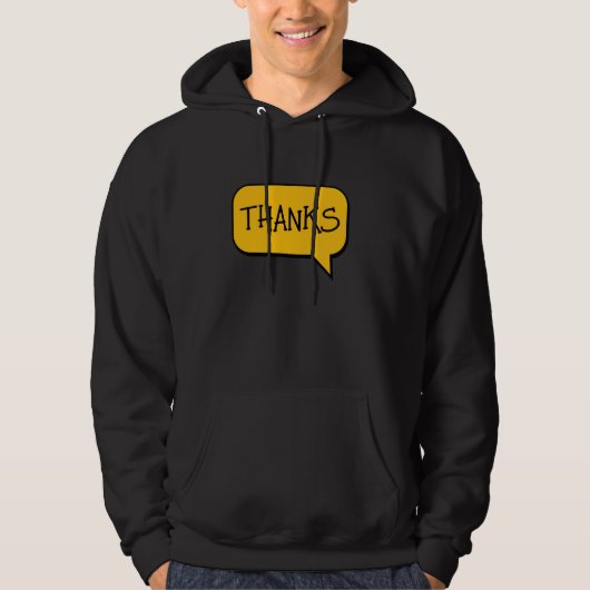 thanks text hoodie (Voorkant)