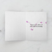 Thanks watercolor flower bouquet bedankkaart (Binnen)