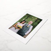 Thanks Wedding Rose Gold Heart Whimsical Script Folie Uitnodiging (Gedraaid)