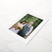 Thanks Wedding Silver Heart Whimsical Script Folie Uitnodiging (Gedraaid)