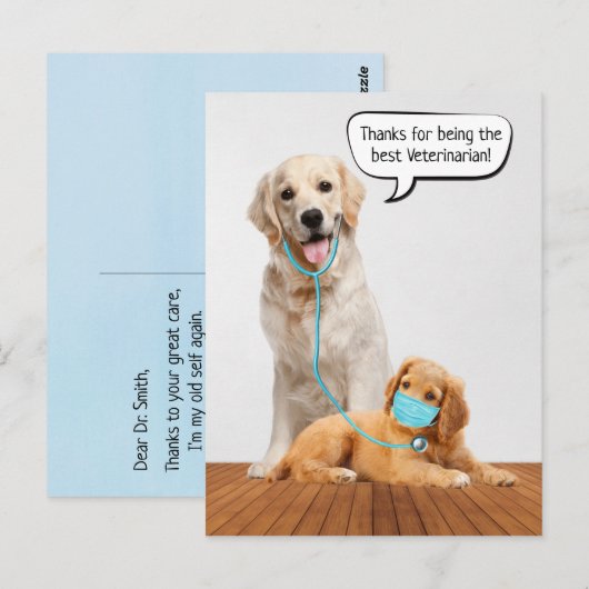 Thanks You to Veterinarian   Briefkaart (Voorkant / Achterkant)