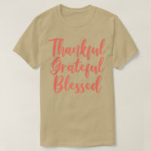 Thanksg: dankbare grateful Blessed Christelijk Fam T-shirt (Design voorkant)