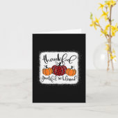 Thanksg, Herfst van Grateful en Blessed Pumpkin Kaart (Gele Bloem)