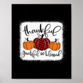 Thanksg, Herfst van Grateful en Blessed Pumpkin Poster (Voorkant)