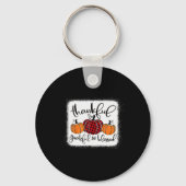 Thanksg, Herfst van Grateful en Blessed Pumpkin Sleutelhanger (Voorkant)