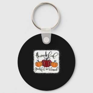 Thanksg, Herfst van Grateful en Blessed Pumpkin Sleutelhanger
