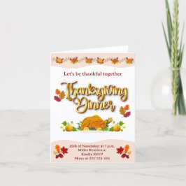 'Thanksgiing' Folded Note Card Notitiekaartje