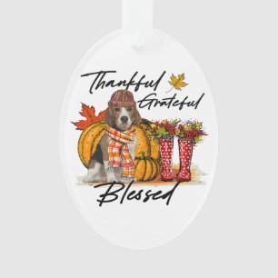 Thanksgiv, Herfst van Grateful Beagle Hondenliefhe Ornament