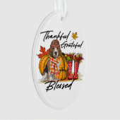 Thanksgiv, Herfst van Grateful Beagle Hondenliefhe Ornament (voorkant)